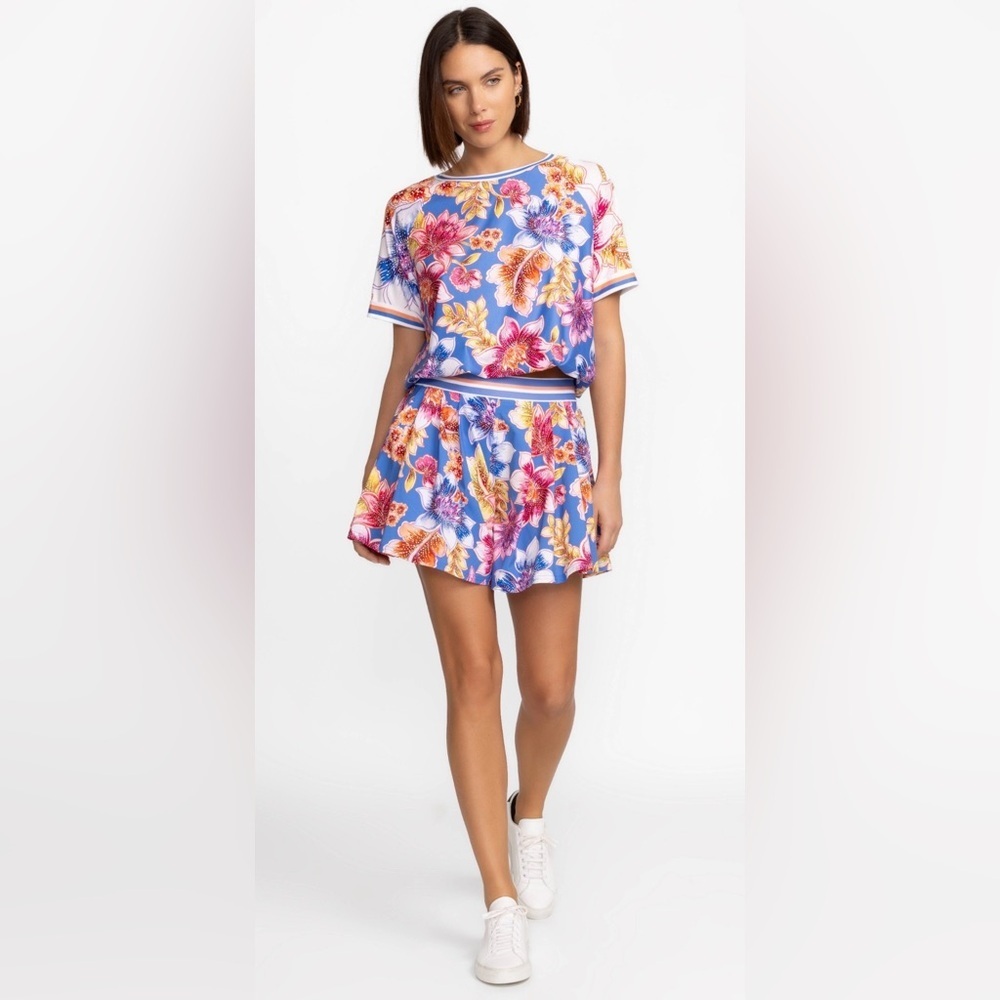 Johnny Was Bee Active Crossover Flutter Skort Medium NWT $175